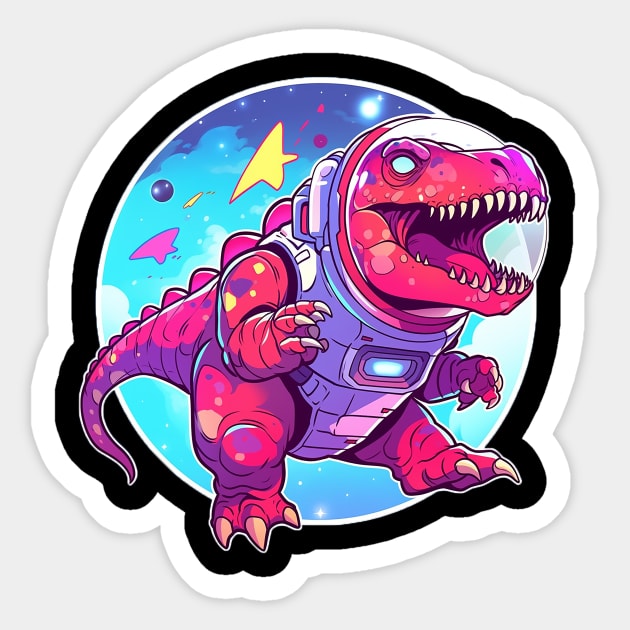 space dino Sticker by piratesnow